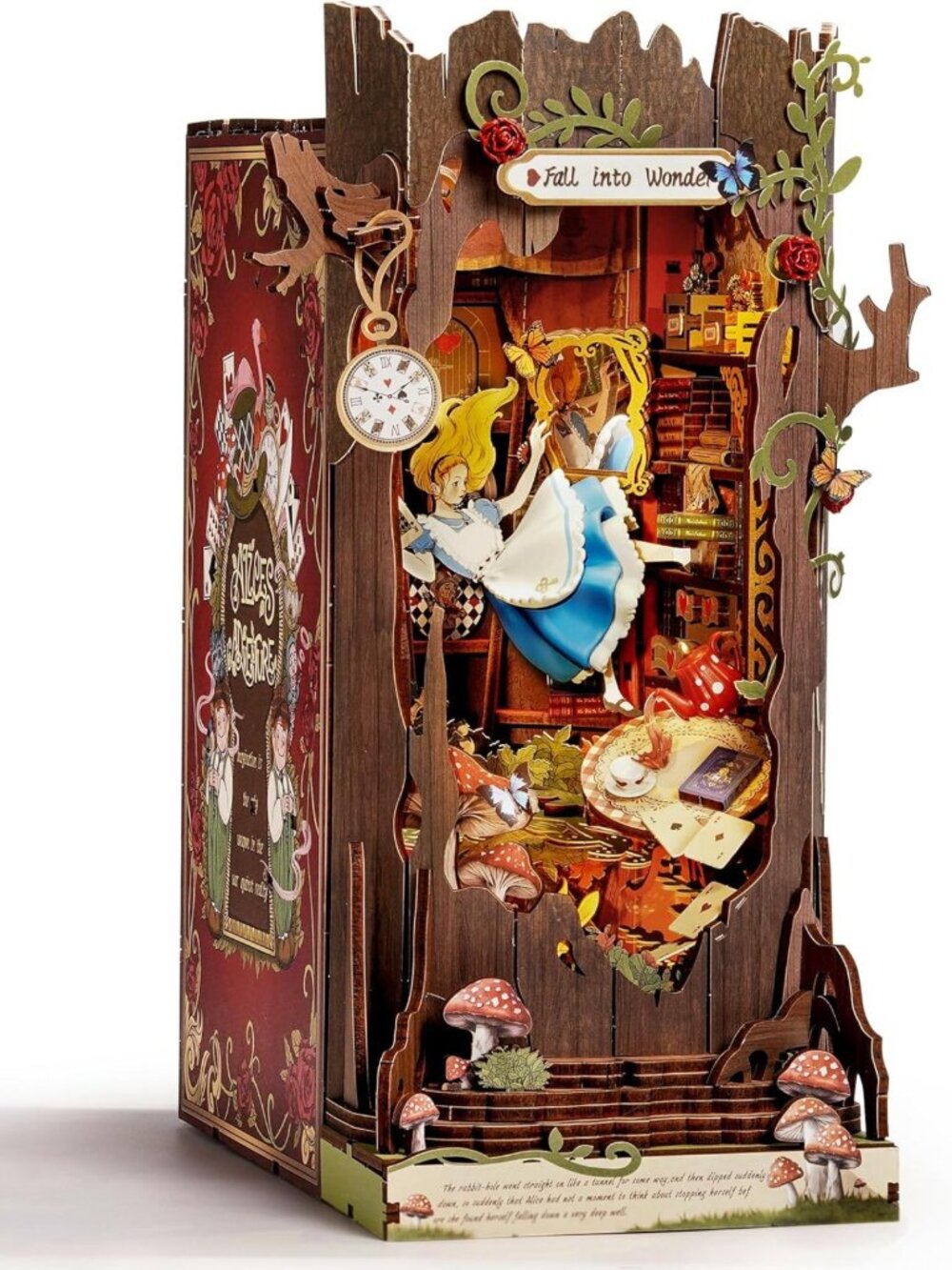 DIY Book Nook Kit - Fall Fairy Tale 3D Puzzle Bookend for Bookshelf Decor